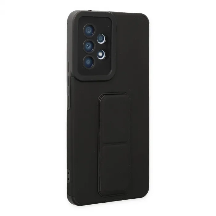 Samsung Galaxy A53 5g Kılıf Mega Standlı Silikon - Siyah