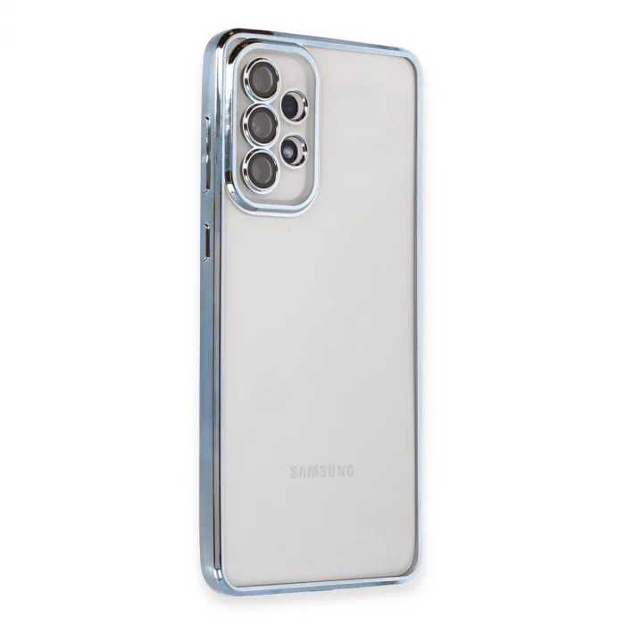Samsung Galaxy A53 5g Kılıf Razer Lensli Silikon - Açık Mavi