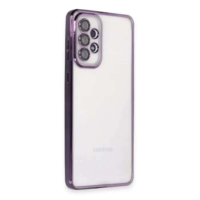 Samsung Galaxy A53 5g Kılıf Razer Lensli Silikon - Mor