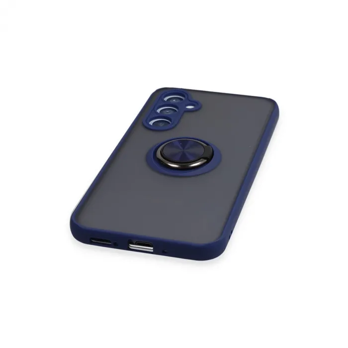 Samsung Galaxy A54 5g Kılıf Montreal Yüzüklü Silikon Kapak - Lacivert