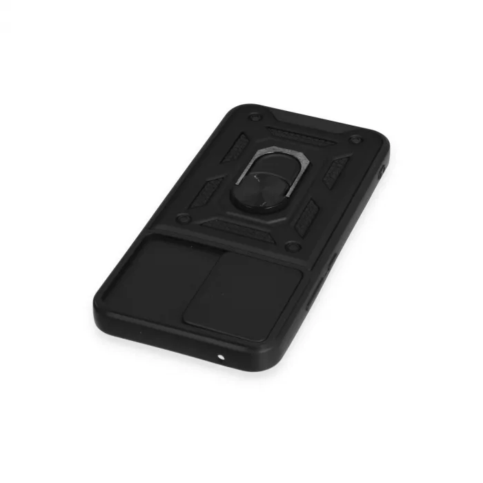 Samsung Galaxy A54 5g Kılıf Pars Lens Yüzüklü Silikon - Siyah