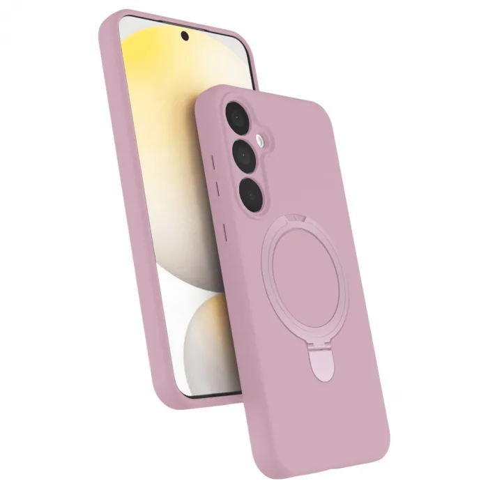 Samsung Galaxy A55 5g Regal Magsafe Standlı Kapak - Açık Pembe