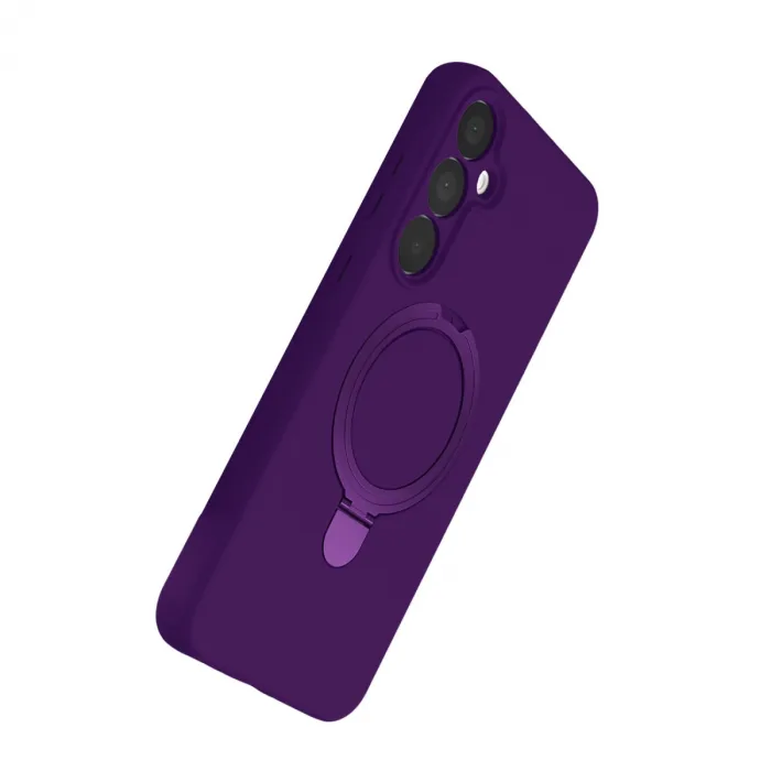 Samsung Galaxy A55 5g Regal Magsafe Standlı Kapak - Derin Mor