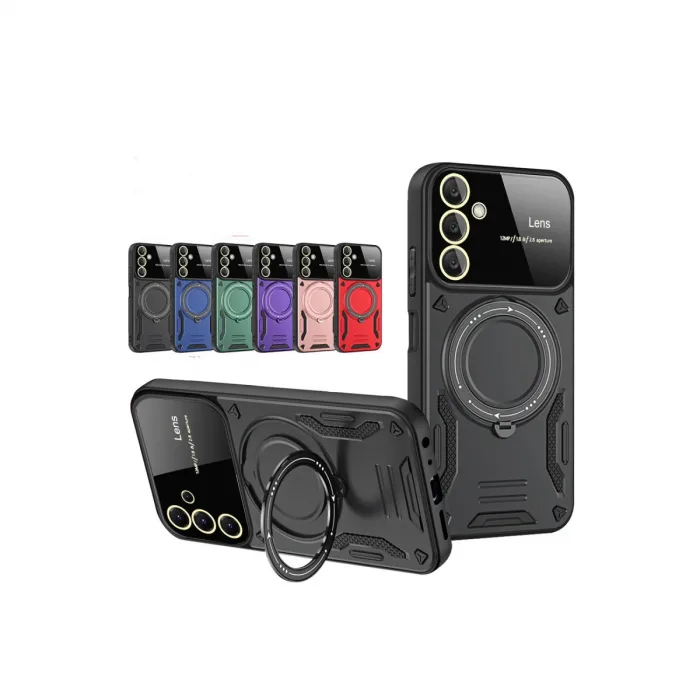 Samsung Galaxy A56 Kılıf Joy Lens Standlı Kapak - Mor