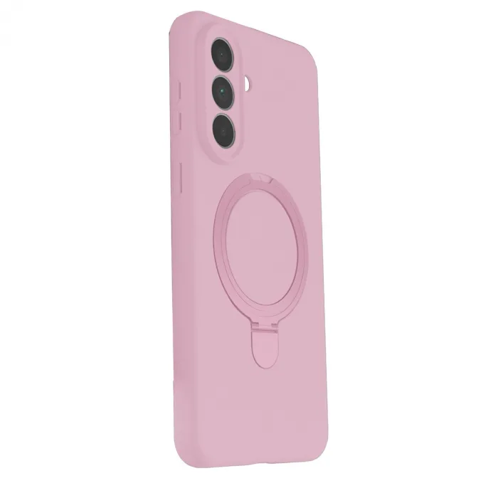 Samsung Galaxy A57 5g Regal Magsafe Standlı Kapak - Açık Pembe