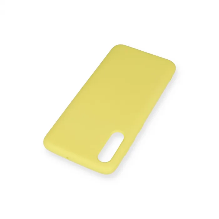 Samsung Galaxy A70 Kılıf Nano İçi Kadife Silikon - Sarı