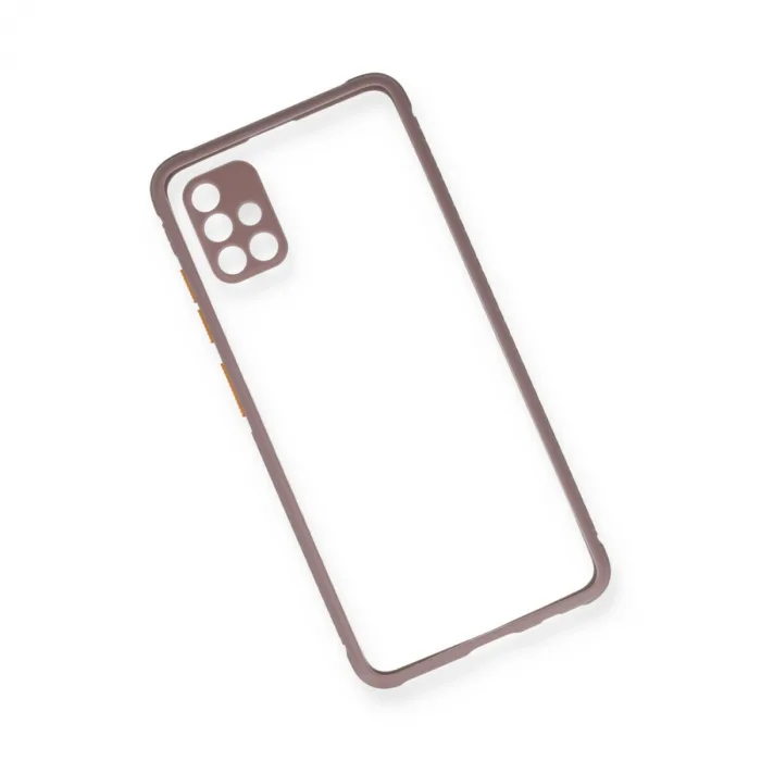 Samsung Galaxy A71 Kılıf Miami Şeffaf Silikon - Açık Mor