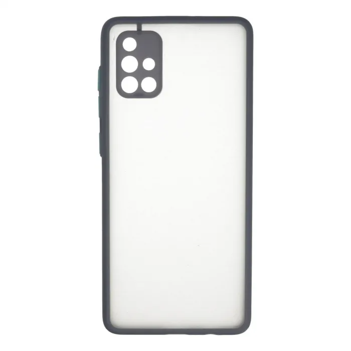 Samsung Galaxy A71 Kılıf Montreal Silikon Kapak - Gri