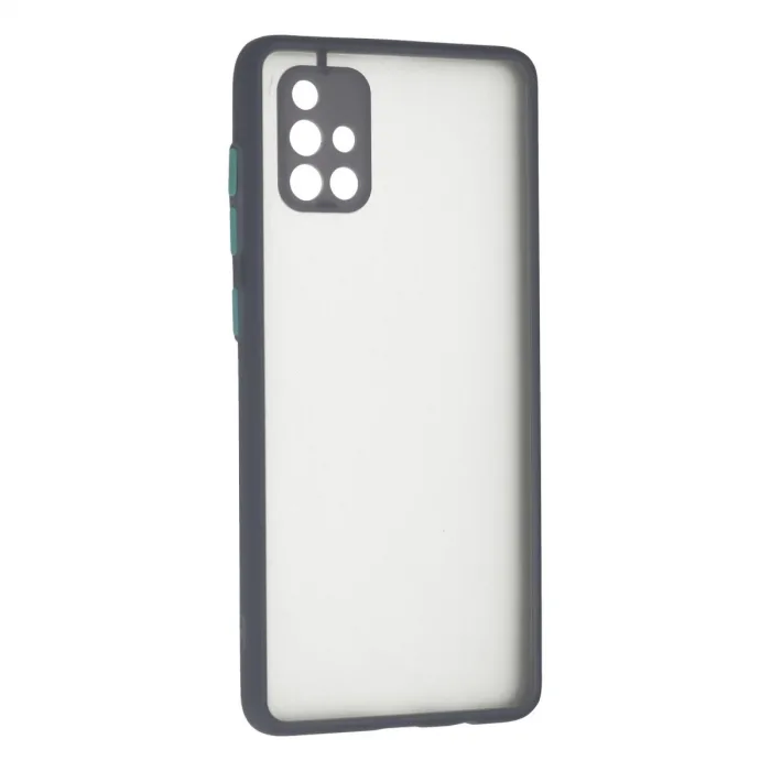 Samsung Galaxy A71 Kılıf Montreal Silikon Kapak - Gri