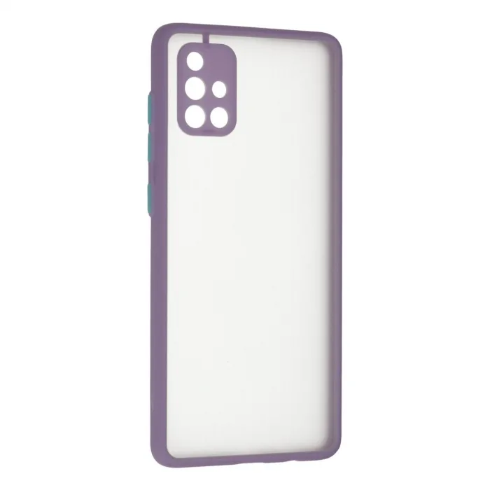 Samsung Galaxy A71 Kılıf Montreal Silikon Kapak - Mor