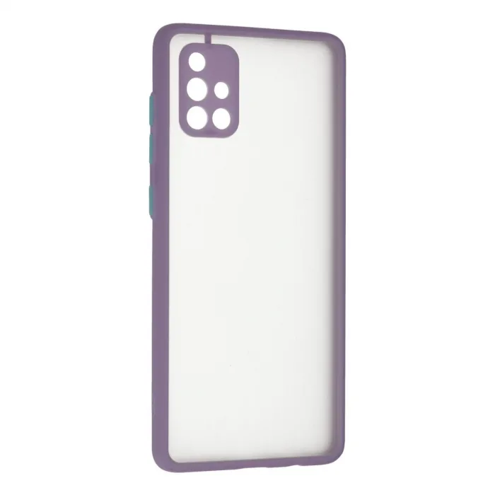 Samsung Galaxy A71 Kılıf Montreal Silikon Kapak - Mor