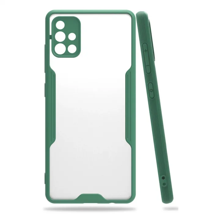 Samsung Galaxy A71 Kılıf Platin Silikon - Yeşil