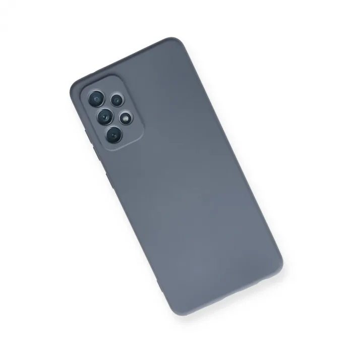 Samsung Galaxy A72 Kılıf Nano İçi Kadife Silikon - Gri