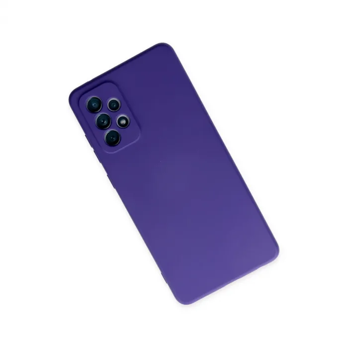 Samsung Galaxy A72 Kılıf Nano İçi Kadife Silikon - Mor