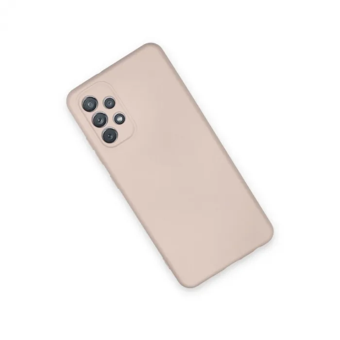 Samsung Galaxy A72 Kılıf Nano İçi Kadife Silikon - Pudra