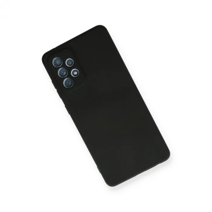 Samsung Galaxy A72 Kılıf Nano İçi Kadife Silikon - Siyah