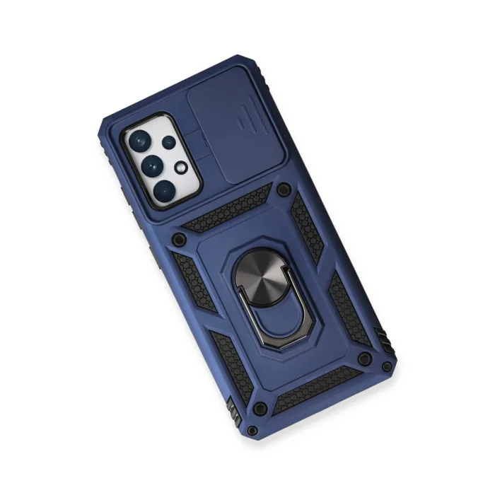 Samsung Galaxy A73 5g Kılıf Pars Lens Yüzüklü Silikon - Lacivert