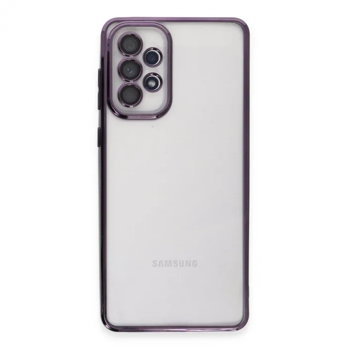 Samsung Galaxy A73 5g Kılıf Razer Lensli Silikon - Mor