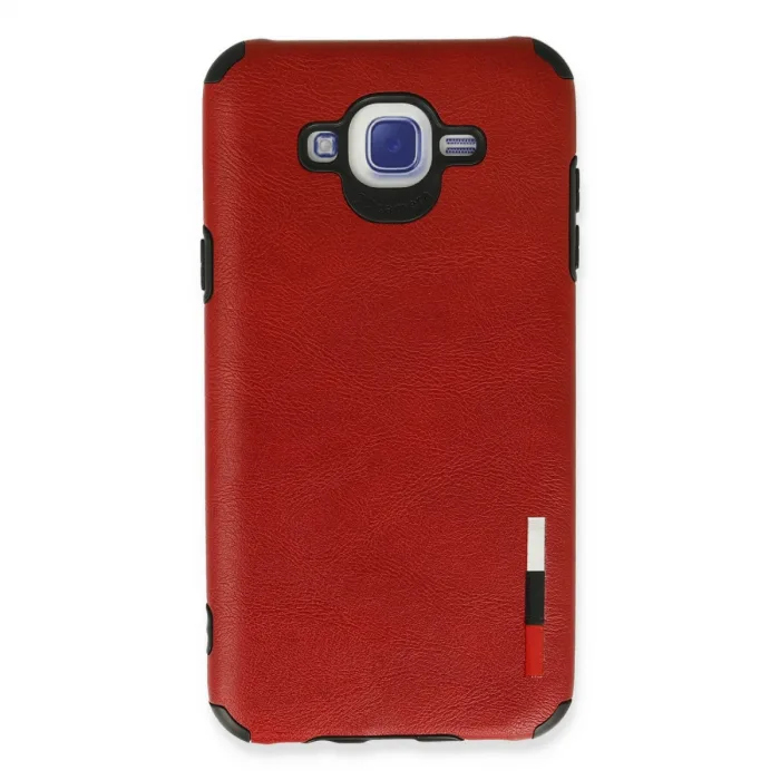 Samsung Galaxy J7 Kılıf Loop Deri Silikon - Kırmızı