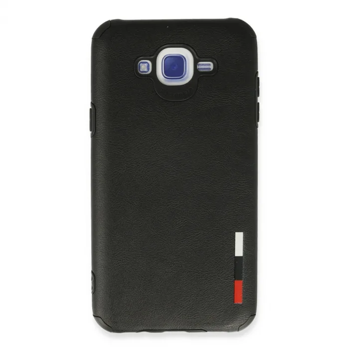 Samsung Galaxy J7 Kılıf Loop Deri Silikon - Siyah