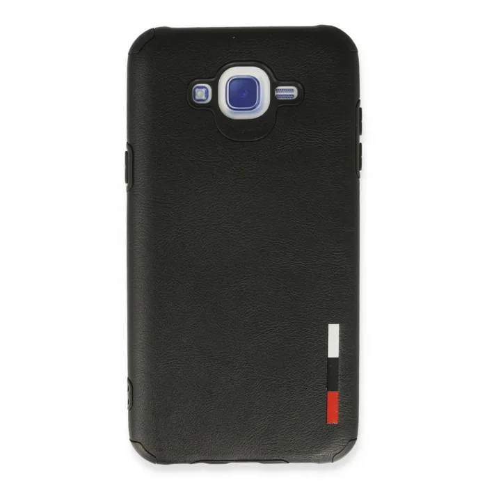 Samsung Galaxy J7 Kılıf Loop Deri Silikon - Siyah