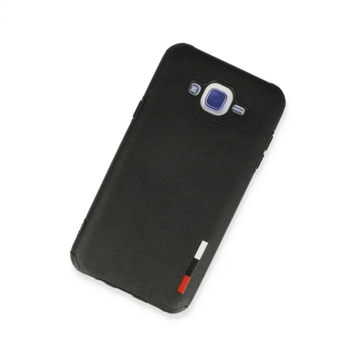 Samsung Galaxy J7 Kılıf Loop Deri Silikon - Siyah