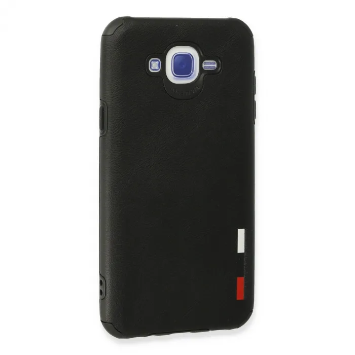 Samsung Galaxy J7 Kılıf Loop Deri Silikon - Siyah