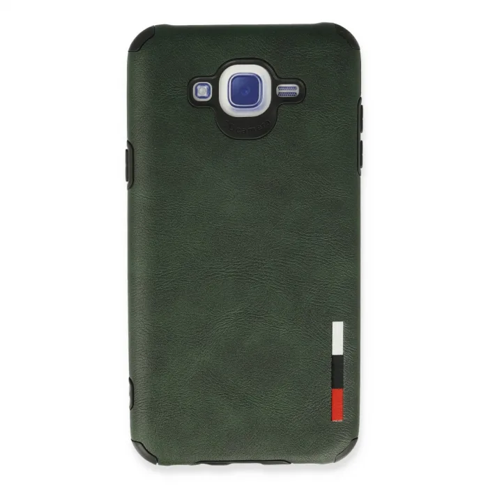 Samsung Galaxy J7 Kılıf Loop Deri Silikon - Yeşil