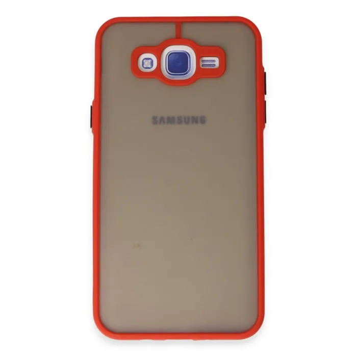 Samsung Galaxy J7 Kılıf Montreal Silikon Kapak - Kırmızı