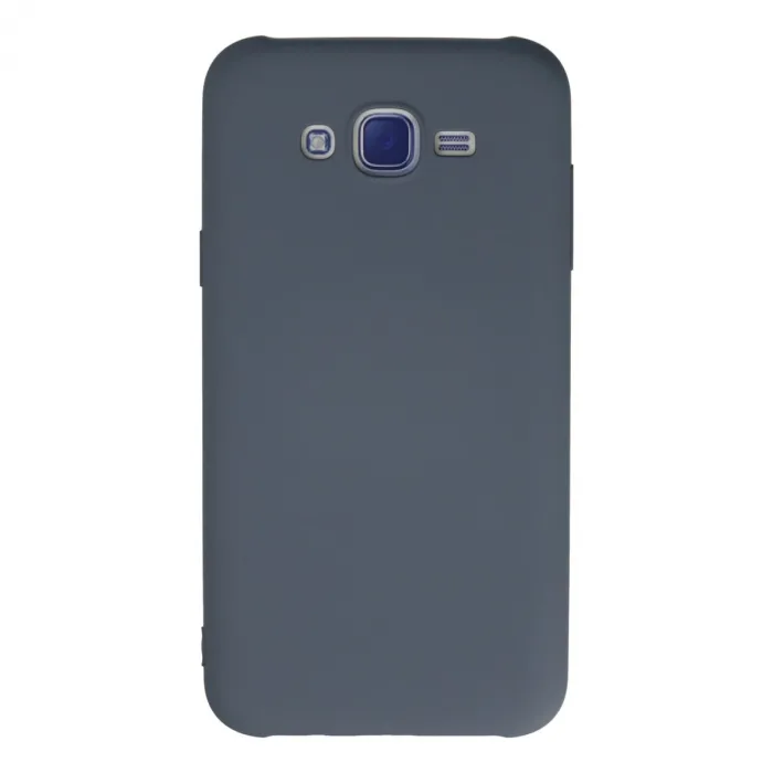Samsung Galaxy J7 Kılıf Nano İçi Kadife Silikon - Gri