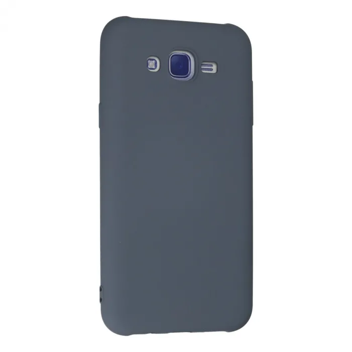 Samsung Galaxy J7 Kılıf Nano İçi Kadife Silikon - Gri