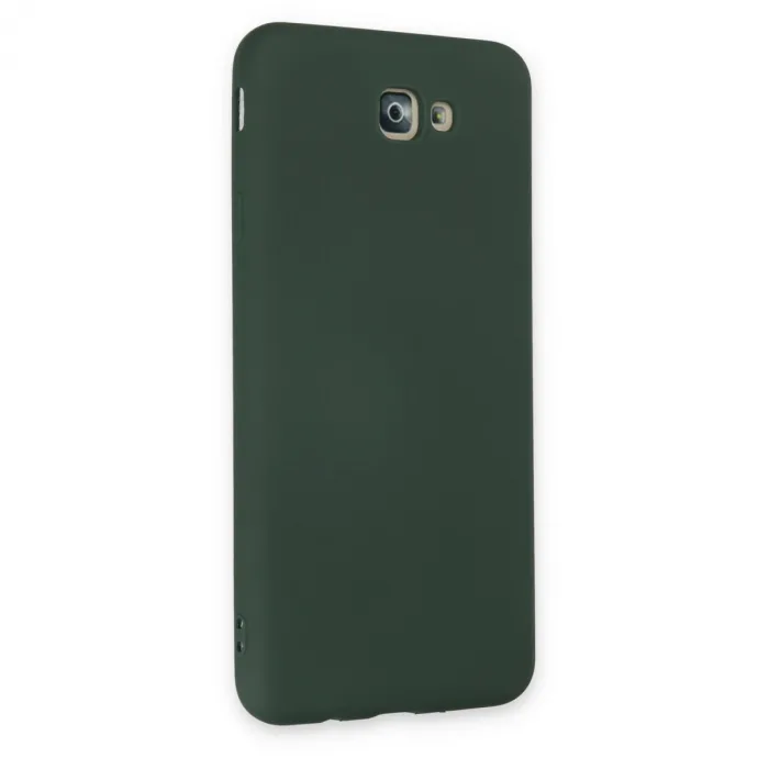 Samsung Galaxy J7 Prime Kılıf Nano İçi Kadife Silikon - Koyu Yeşil