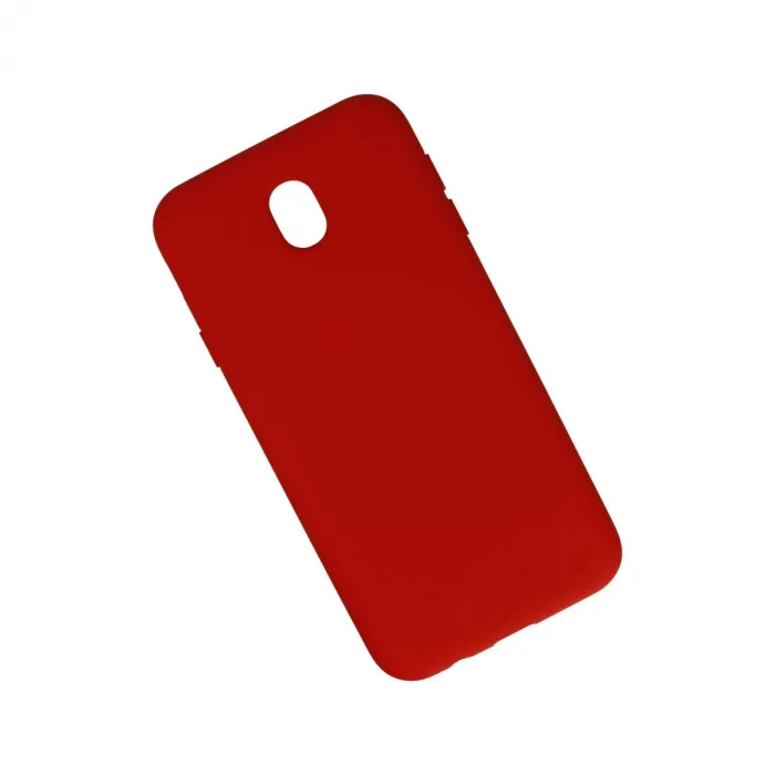 Samsung Galaxy J7 Pro / J730 Kılıf Nano İçi Kadife Silikon - Kırmızı