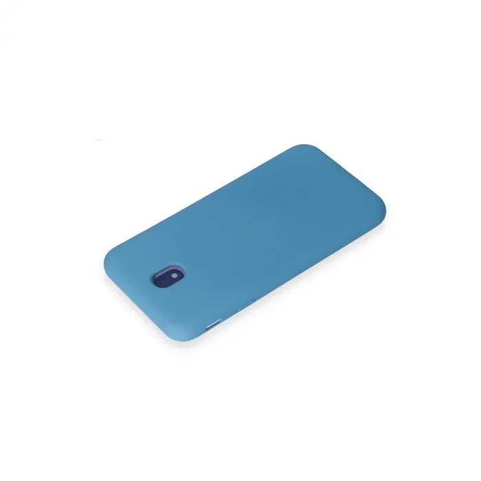 Samsung Galaxy J7 Pro / J730 Kılıf Nano İçi Kadife Silikon - Mavi