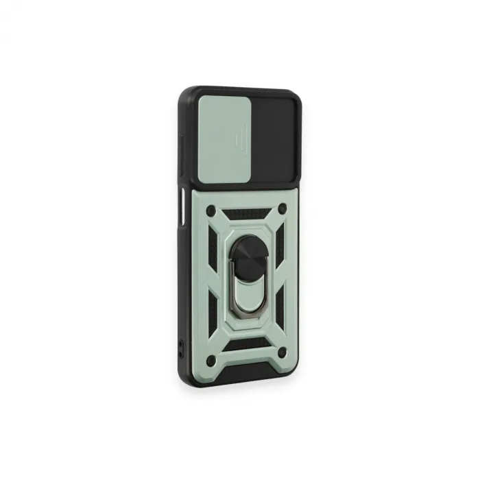 Samsung Galaxy M14 5g Kılıf Pars Lens Yüzüklü Silikon - Yeşil