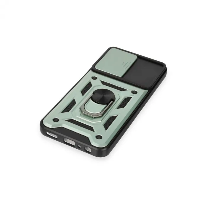 Samsung Galaxy M14 5g Kılıf Pars Lens Yüzüklü Silikon - Yeşil