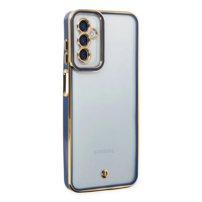 Samsung Galaxy M23 Kılıf Liva Lens Silikon - Mavi