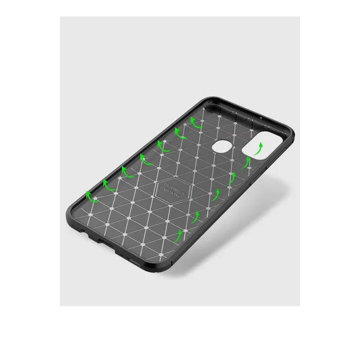 Samsung Galaxy M31 Kılıf Auto Focus Karbon Kapak - Kahverengi