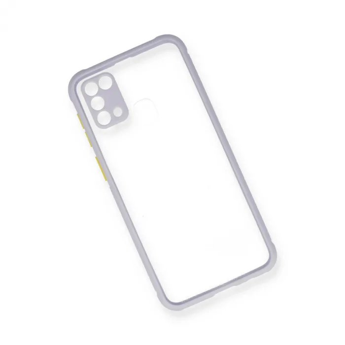 Samsung Galaxy M31 Kılıf Miami Şeffaf Silikon - Lila