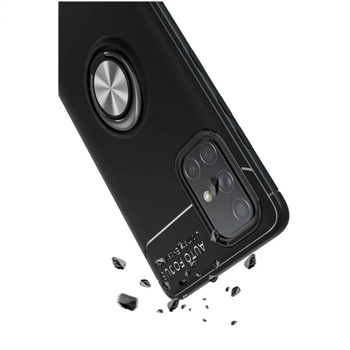 Samsung Galaxy M31s Kılıf Range Yüzüklü Silikon - Mavi