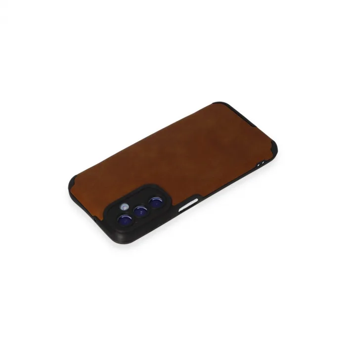 Samsung Galaxy M34 5g Kılıf Loop Deri Silikon - Kahverengi