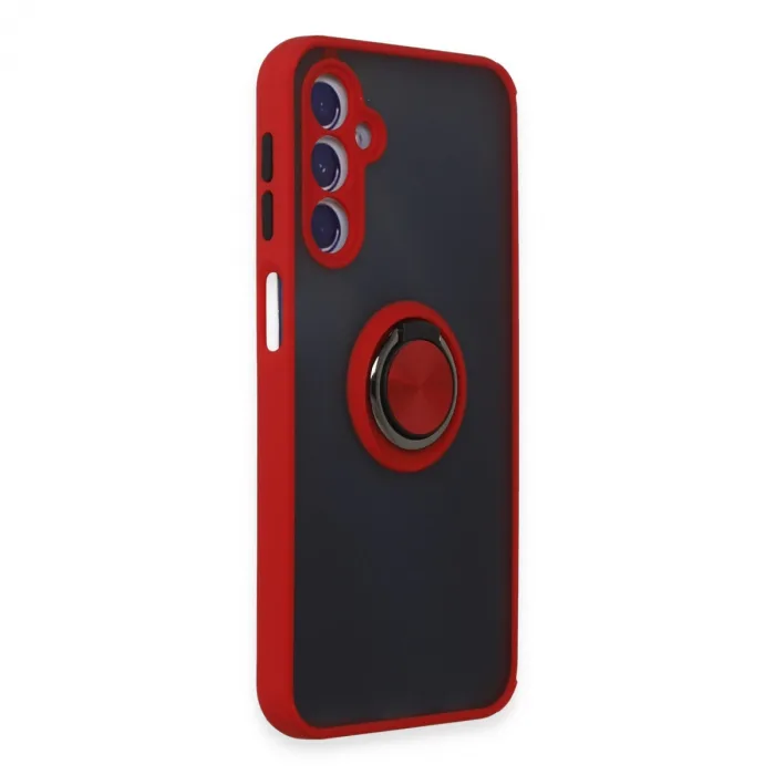 Samsung Galaxy M34 5g Kılıf Montreal Yüzüklü Silikon Kapak - Kırmızı