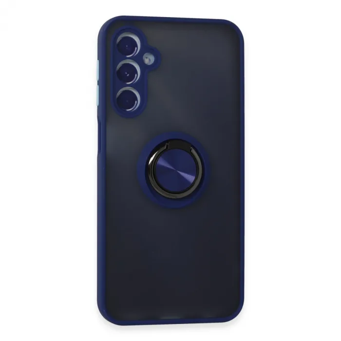 Samsung Galaxy M34 5g Kılıf Montreal Yüzüklü Silikon Kapak - Lacivert