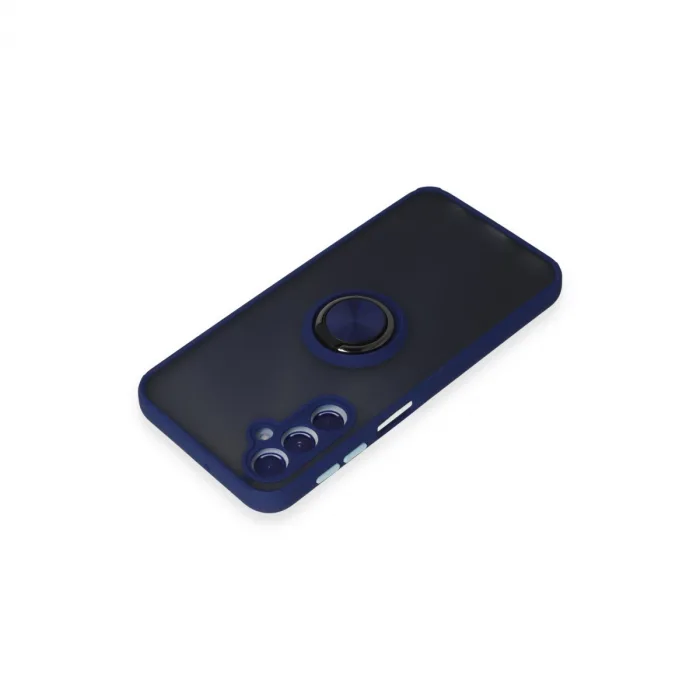 Samsung Galaxy M34 5g Kılıf Montreal Yüzüklü Silikon Kapak - Lacivert