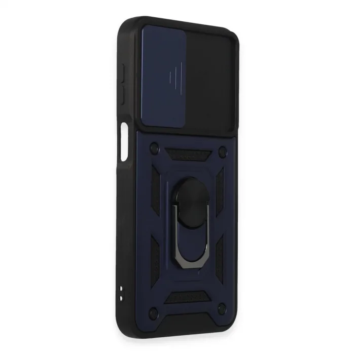 Samsung Galaxy M34 5g Kılıf Pars Lens Yüzüklü Silikon - Lacivert