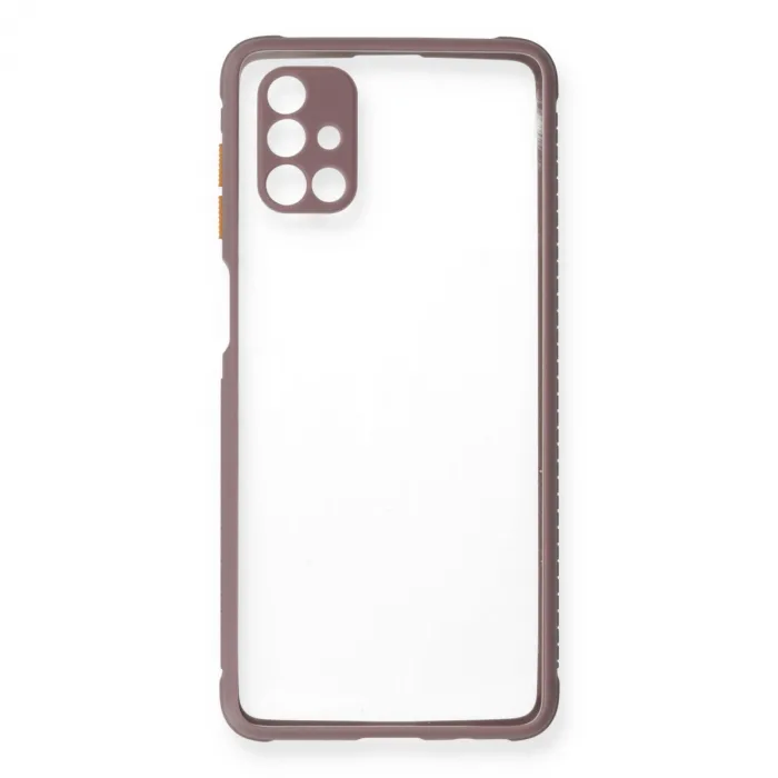 Samsung Galaxy M51 Kılıf Miami Şeffaf Silikon - Açık Mor