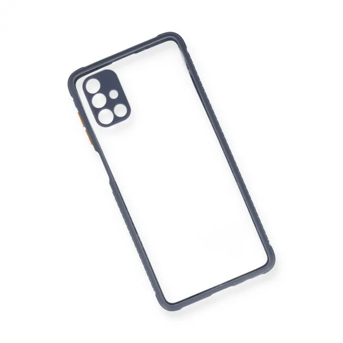 Samsung Galaxy M51 Kılıf Miami Şeffaf Silikon - Gri