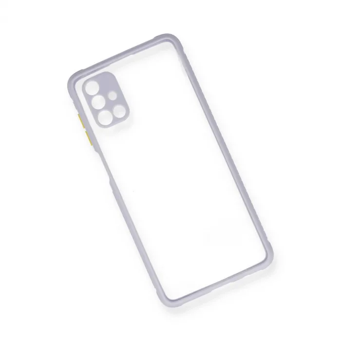 Samsung Galaxy M51 Kılıf Miami Şeffaf Silikon - Lila