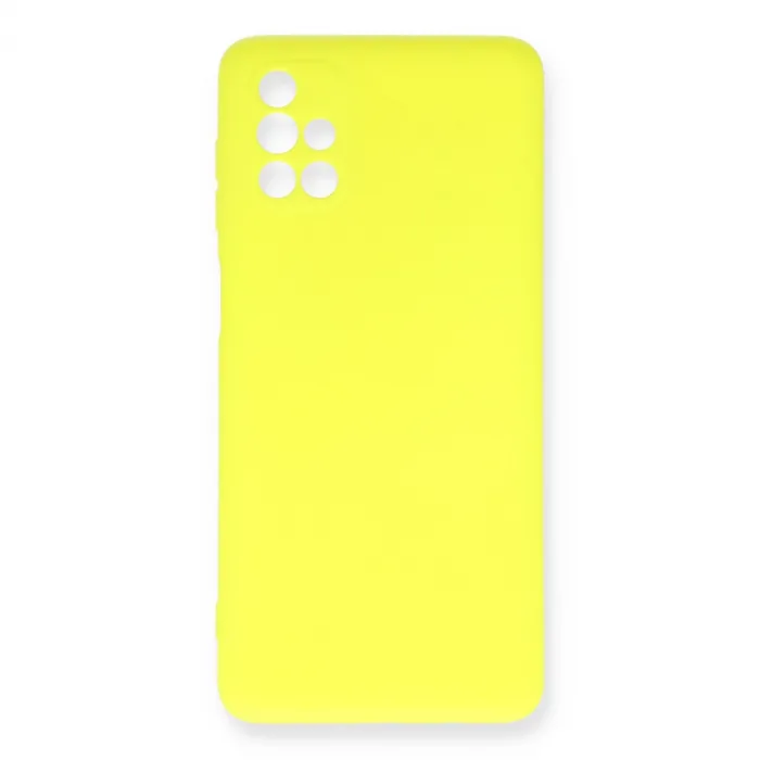 Samsung Galaxy M51 Kılıf Nano İçi Kadife Silikon - Sarı