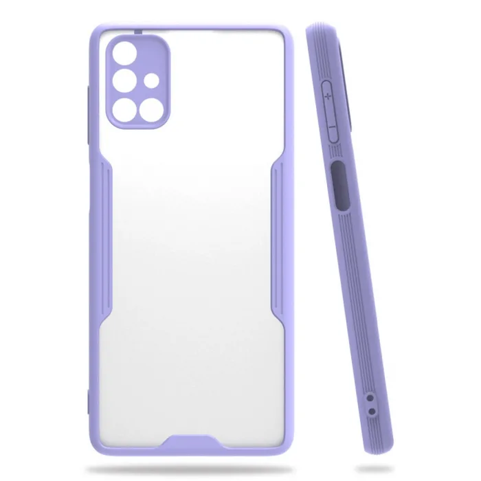 Samsung Galaxy M51 Kılıf Platin Silikon - Lila